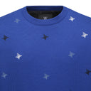ANEW Golf Men's Logo Pattern Wind Block Pullover - Royal Blue