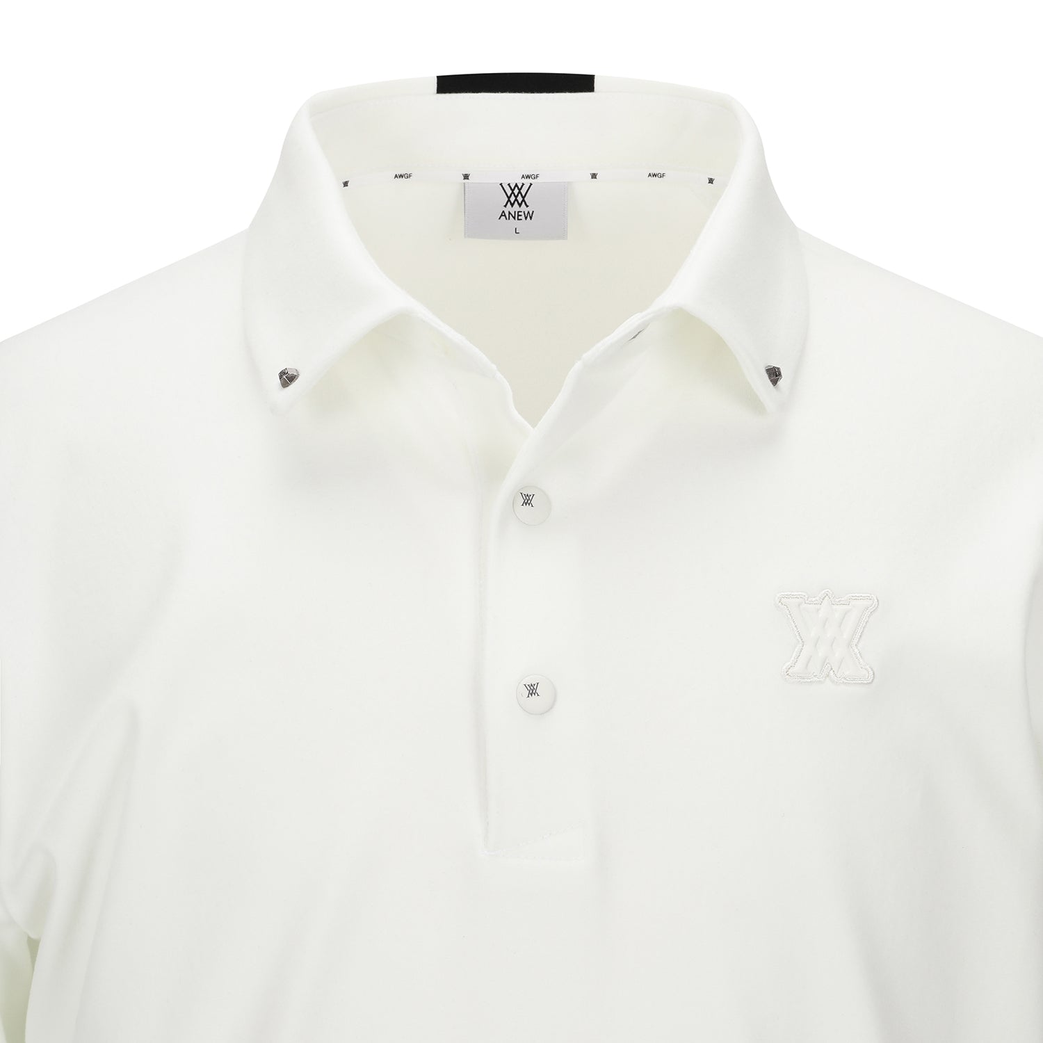 ANEW Golf Men's Collar Back Point L/TS - Ivory