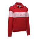 ANEW Golf Women's Big Collar Half Zip-UP Pullover - Red