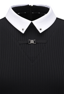 [Signature] Women's Stripe Textured L/TS - Black