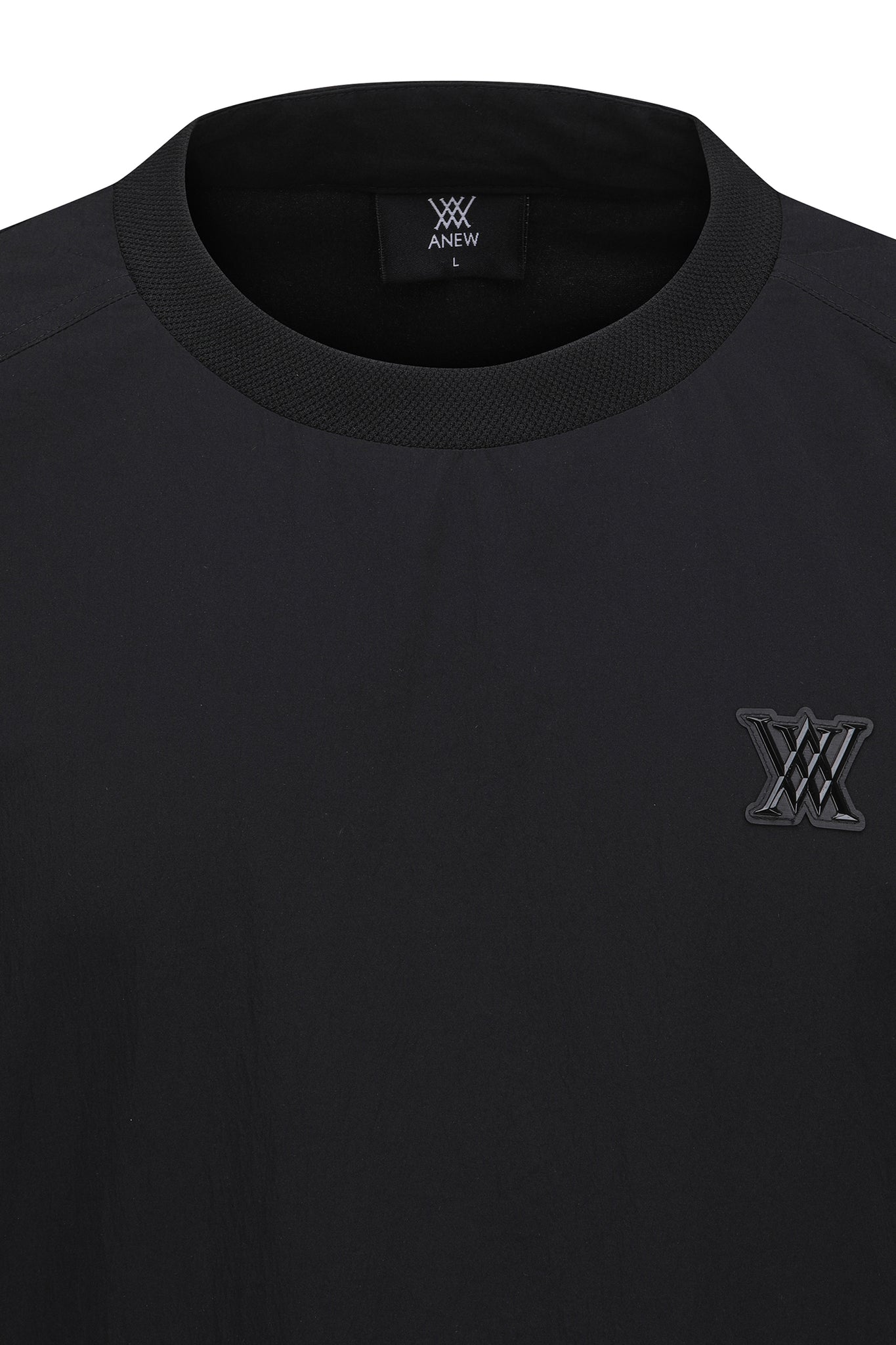 ANEW GOLF Men's SM Air Fan Short Sleeve Anorak Jacket - Black