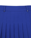 Women's Double Layer Pleats Skirt - Royal Blue