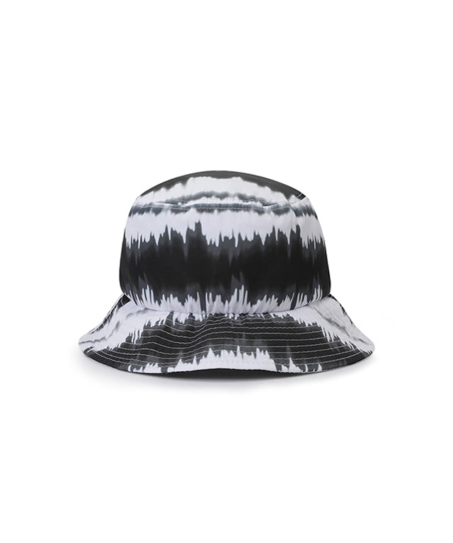 Men's Wave Tie Dye Bucket Hat - Black