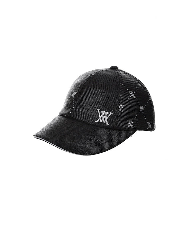 Women's Monogram Wide Ball Cap - Black