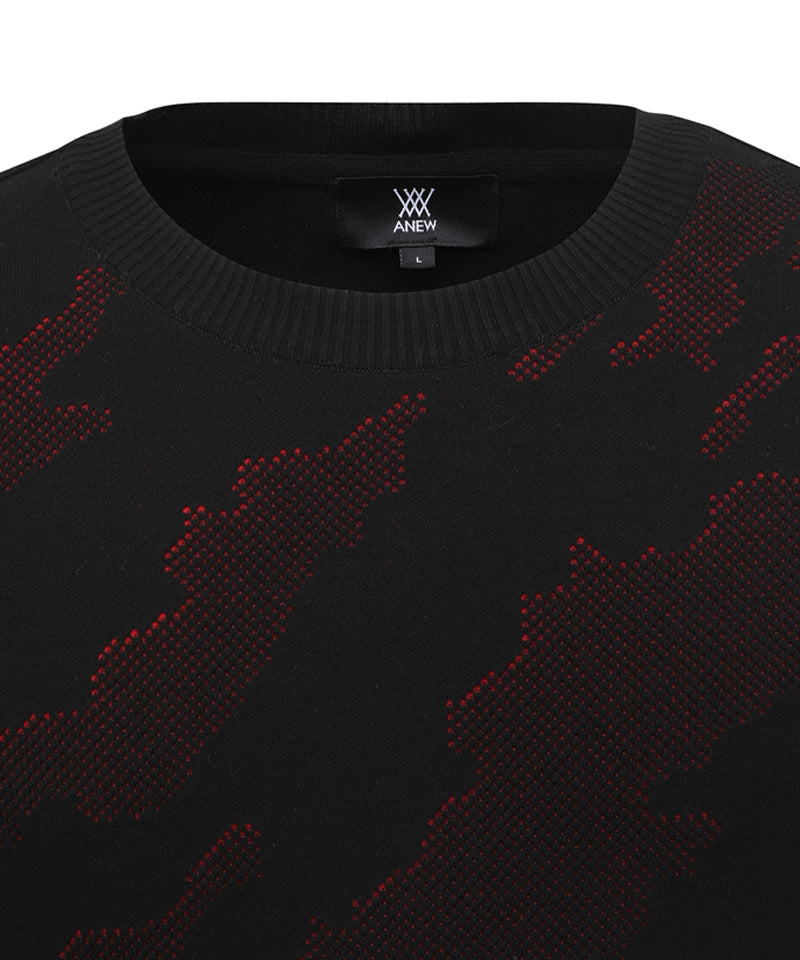Anew Golf Men's SP Camo Pattern Sweater - Black