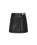 Women's Faux Leather A - Line SQ - Black