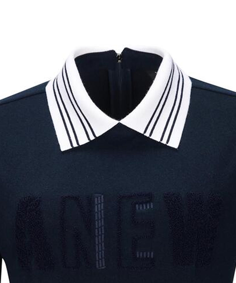 Women's Boucle Embo Logo L/TS - Dark Navy