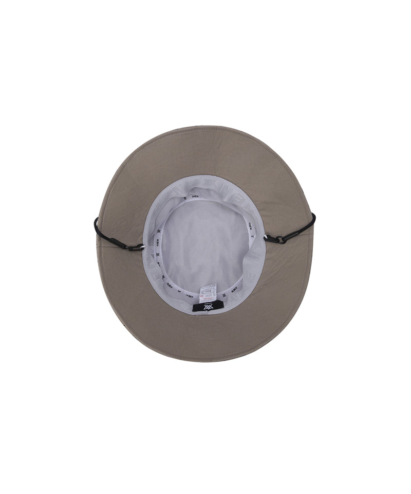 Unisex Monogram Pattern Bucket Hat - Beige
