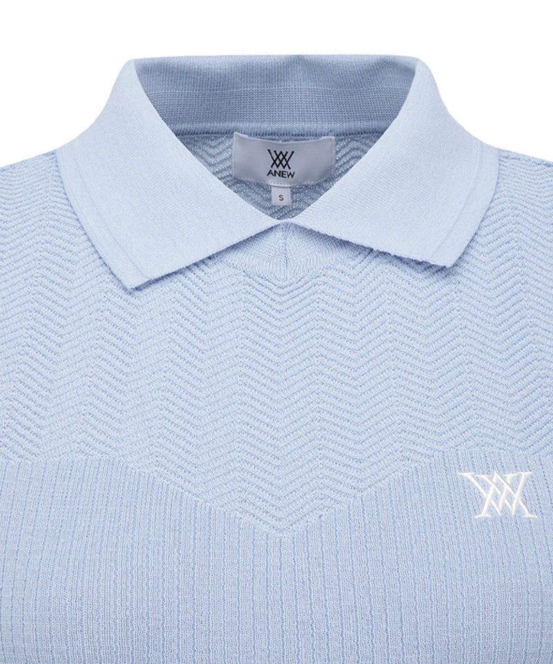 ANEW Golf Women's SM Hybrid Sweater - Light Blue