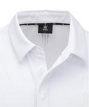 ANEW GOLF Men's SM Black Finish Jacquard Short T-Shirt - White