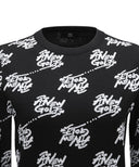 Women's Logo Pattern Jacquard Pullover - Black