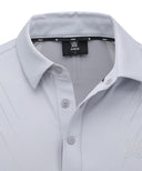 ANEW GOLF Men's SM Black Finish Jacquard Short T-Shirt - Charcoal Gray