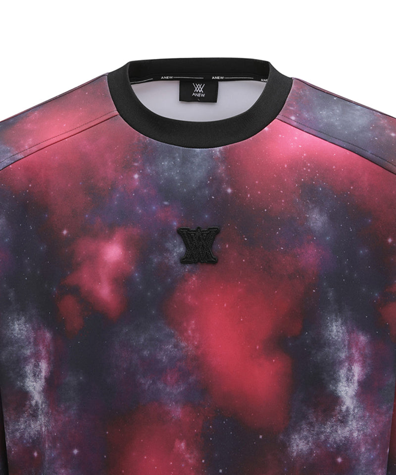 Anew Golf Men's SP Galaxy Pattern Sweatshirt - Red