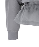 Women's Shirring Point MA-1 Jacket - Gray