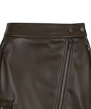 Women's Faux Leather A - Line SQ - Brown