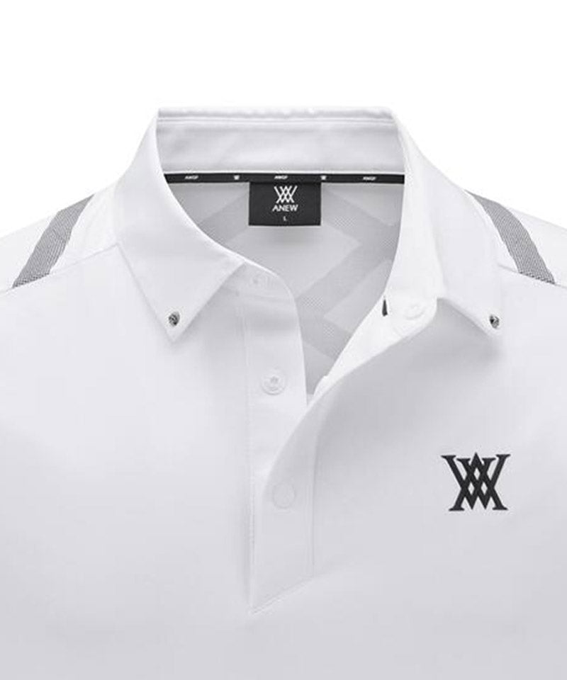 Men Ice Dots Logo Pattern Short T-Shirt - White