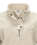 ANEW Golf Women Half Zip-Up  Long sleeve T Shirt - Light Beige