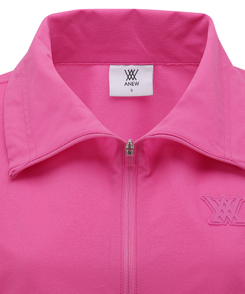 ANEW Golf Women's SM Short Sleeve Anorak Jacket - Hot Pink
