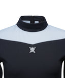Women's Shoulder Block Long T-Shirt - Navy