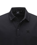 [Signature] Men's Crack Fabric Short T-Shirt - Black
