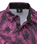 ANEW GOLF Men's SM Tropical Pattern Short T-Shirt - Hot Pink