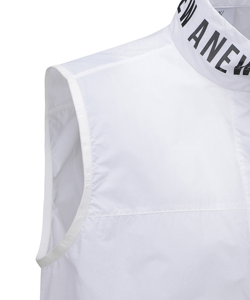 Men's Back Punching Ventilation Vest - White