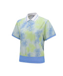 Women Sprinkled Pattern Short T-Shirt - Lime