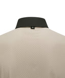 [Legacy Sale] Men Collar Logo Point Back Ventilation Short T-Shirt - Beige