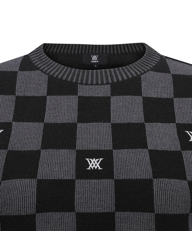 Women's Check Board Pullover - Black