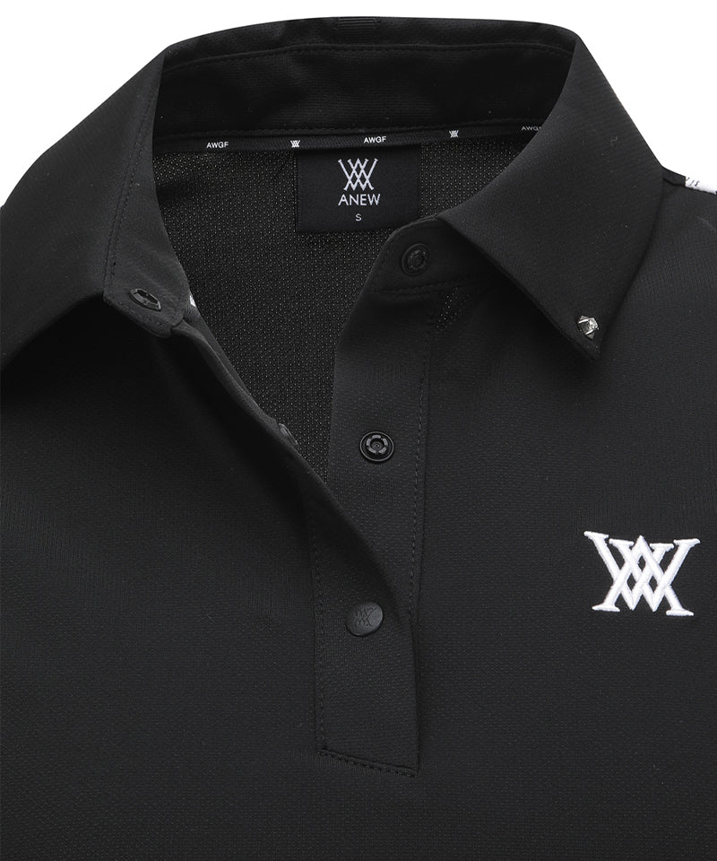 ANEW Golf Women's SP Signature Logo Hybrid Long T-Shirt - Black