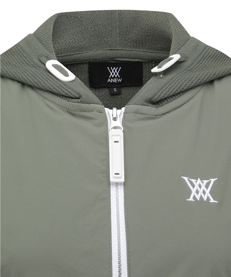 ANEW Golf Women's SM Hybrid Hoody Knit Vest - Light Khaki