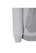 Men's Fleece Hoodie Long T-Shirt - Light Grey