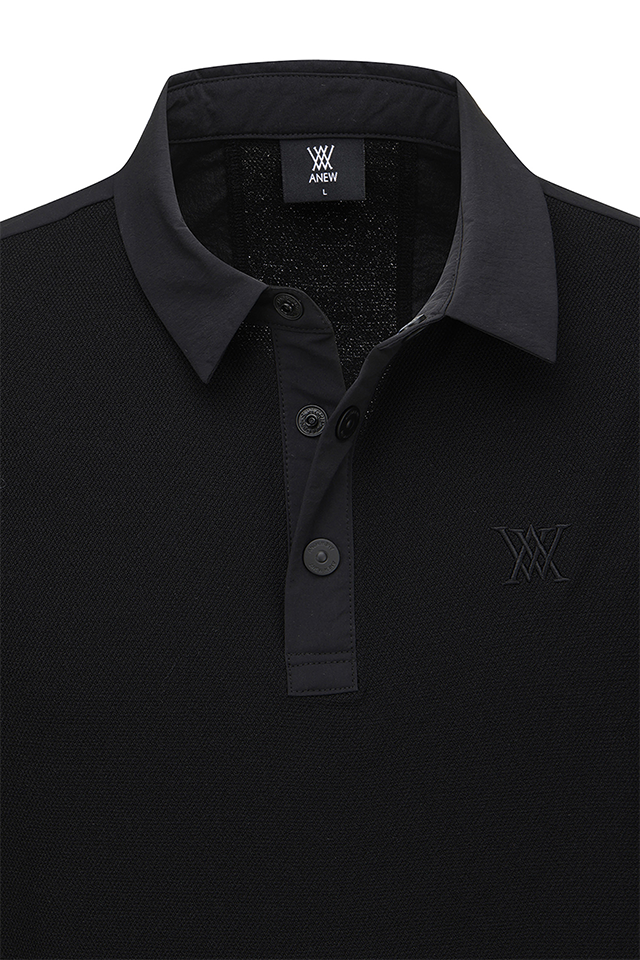 Men's FA Hybrid Short Sleeve Sweater - Black – Anew Golf USA