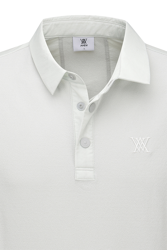 Men's FA Hybrid Short Sleeve Sweater - Light Grey