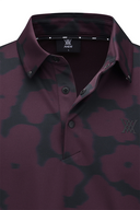 Men's FA Flower Pattern Short T-Shirt - Burgundy