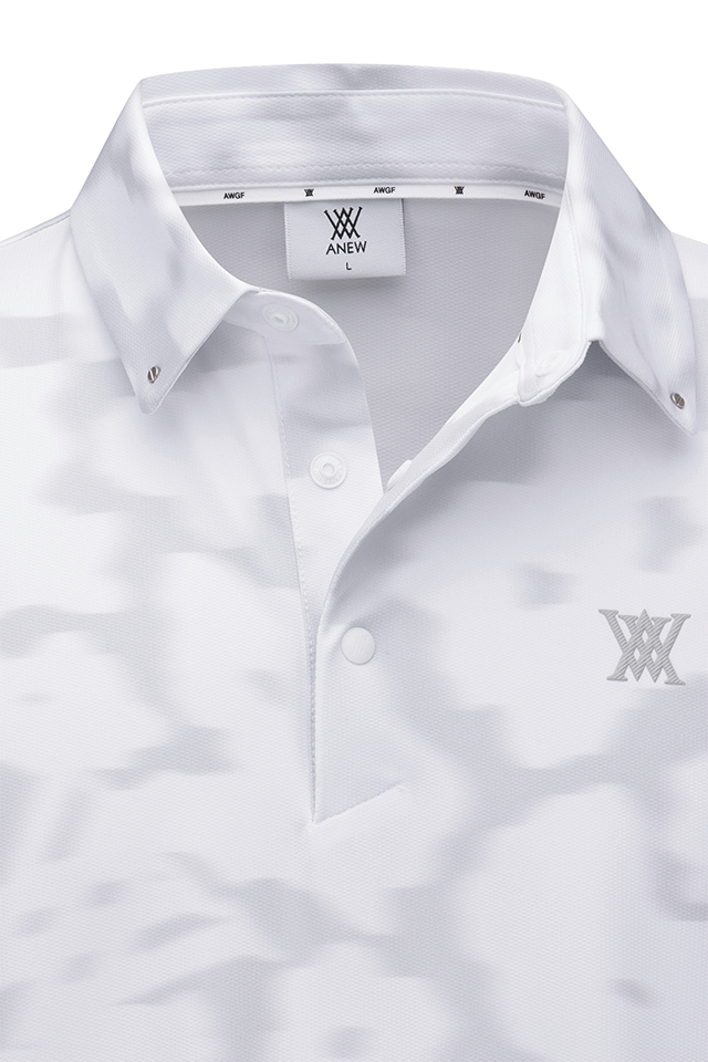 Men's FA Flower Pattern Short T-Shirt - Light Grey