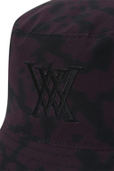 Unisex Flower Pattern Reversible Bucket Hat - Black