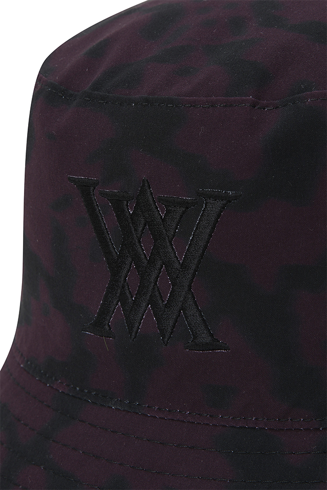 Unisex Flower Pattern Reversible Bucket Hat - Black