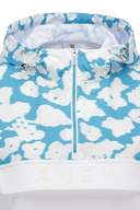 Women's FA Hybrid Hooded Short Sleeve Sweater - Blue