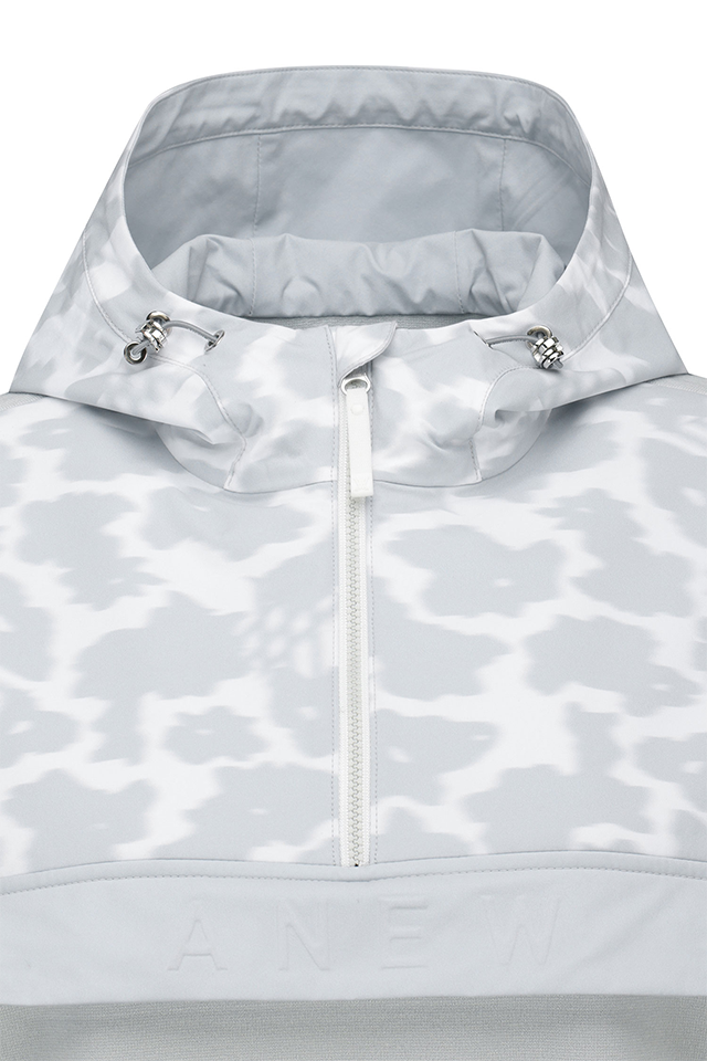 Women's FA Hybrid Hooded Short Sleeve Sweater - Light Grey