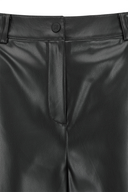 Women's FA Faux Leather Bermuda Pants - Black