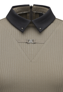 [Signature] Women's Stripe Textured L/TS - Light Brown