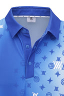 Men's SM Gradation Pattern Short T-Shirt - Royal Blue