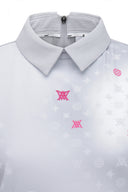 ANEW Golf Women's SM Gradation Pattern Short T-Shirt - Light Grey