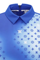 ANEW Golf Women's SM Gradation Pattern Short T-Shirt - Royal Blue