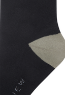 Women's Blocks Medium Neck Socks - Black