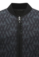 Men's WI Logo Pattern Reversible Down Jacket - Black