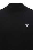 Men's WI Fuzzy Logo Point Sweater - Black