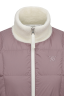 Women's WI Hybrid High Neck Down Jacket - Dark Pink