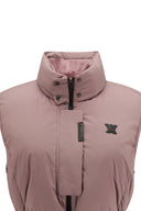 Women's Long Down Vest - Dark Pink